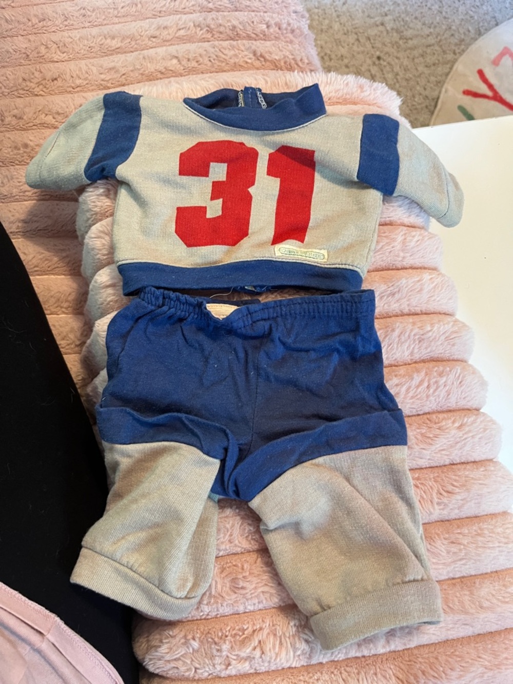 Vintage cabbage patch  Blue & Gray jogging Outfit with Red '31' Graphic